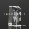 New Shape 3D Etched Crystal Paperweight